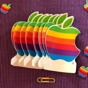 Vintage Apple Rainbow Stickers Circa 1986